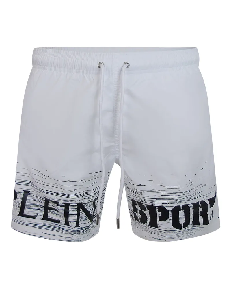 Philipp Plein Shade Logo Badeshorts - Weiß Weiß