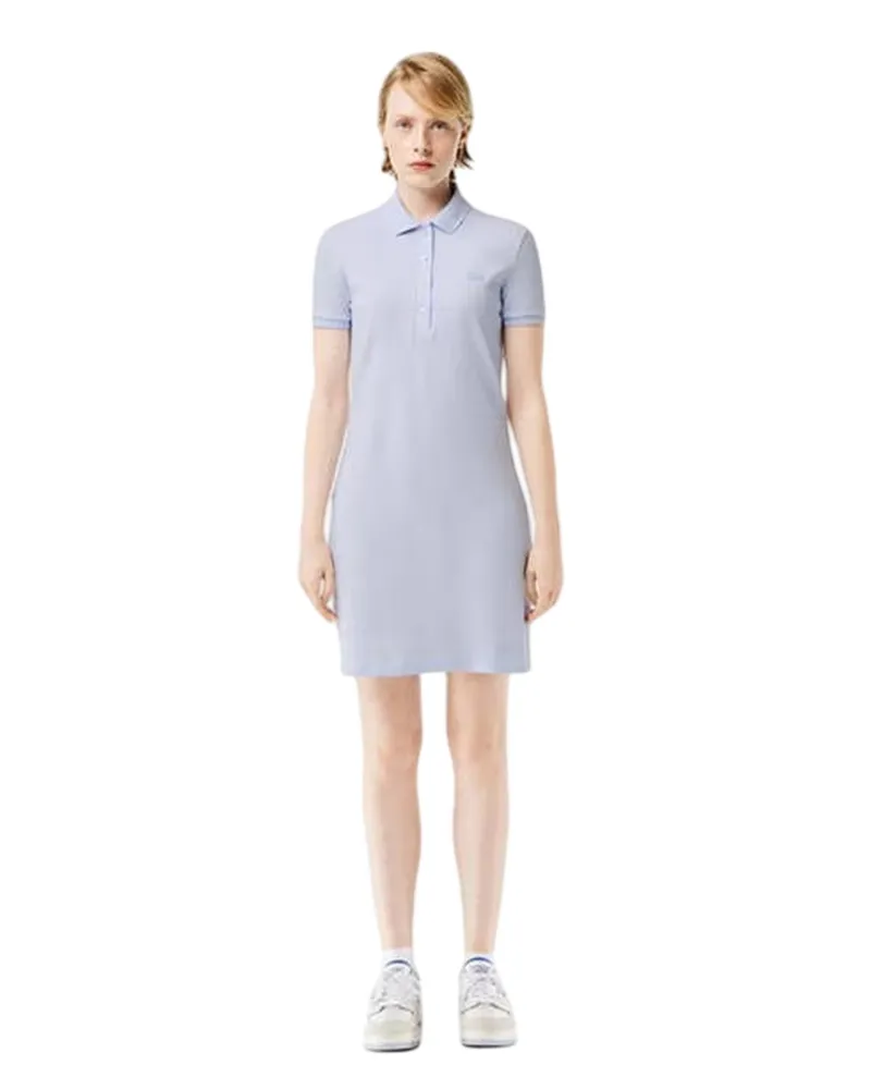 Lacoste Polo-Kleid für Damen, Mit Kragen (Hellblau Blau