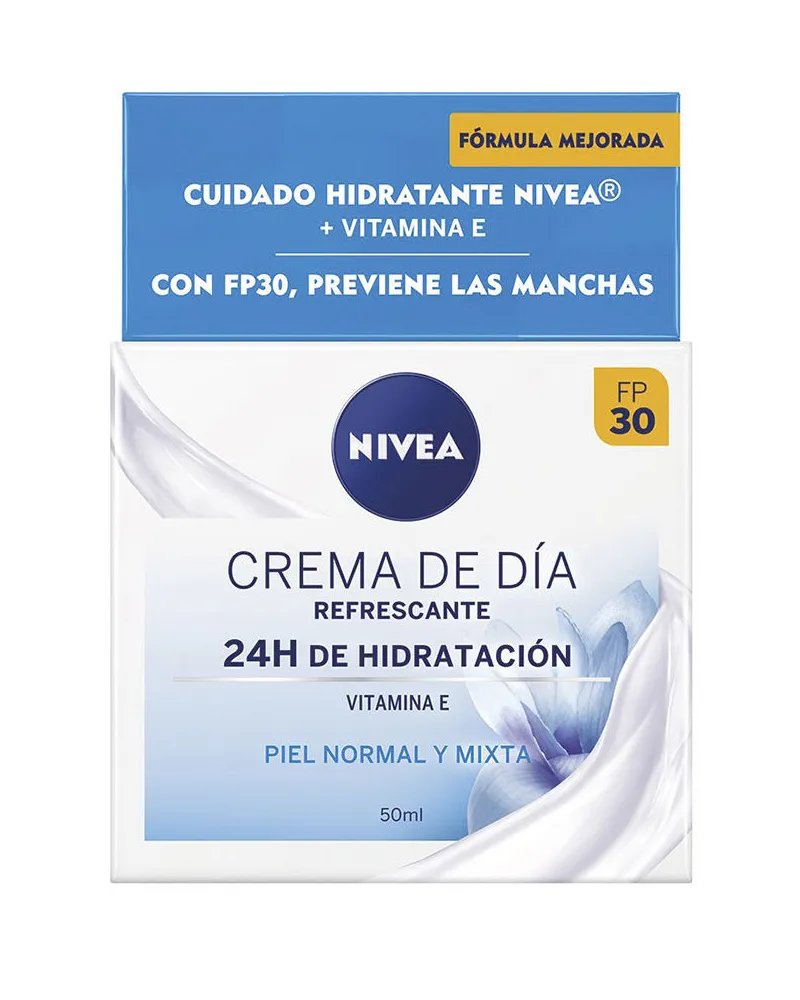 Nivea Erfrischende Tagescreme Mit Feuchtigkeitsspendendem Und Erfrischendem Lichtschutzfaktor 30, 50 ml 