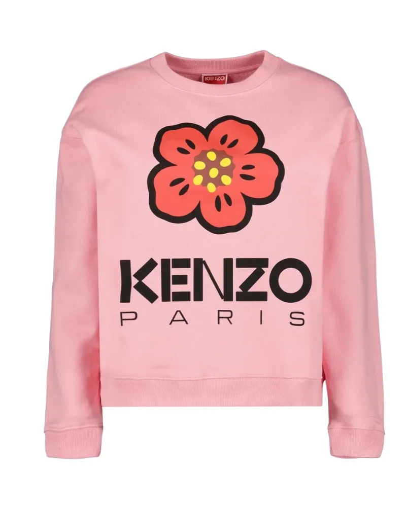 Kenzo Paris Sweatshirt mit Blumenlogo in Rosa Rosa