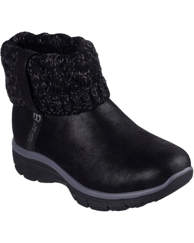 Skechers Easy Going Cozy Weather 2 Textil Damen Schwarze Winter Stiefeletten Schwarz