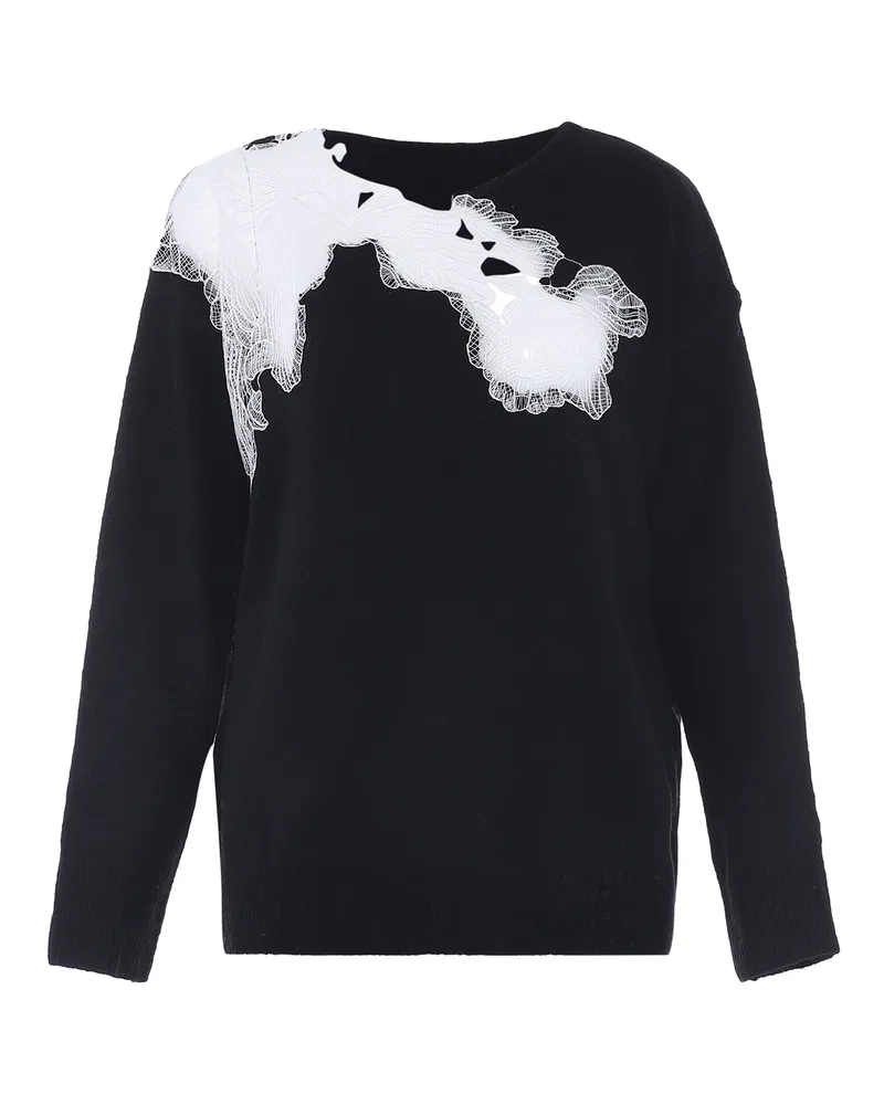 FAINA Pullover Damen schwarz Schwarz