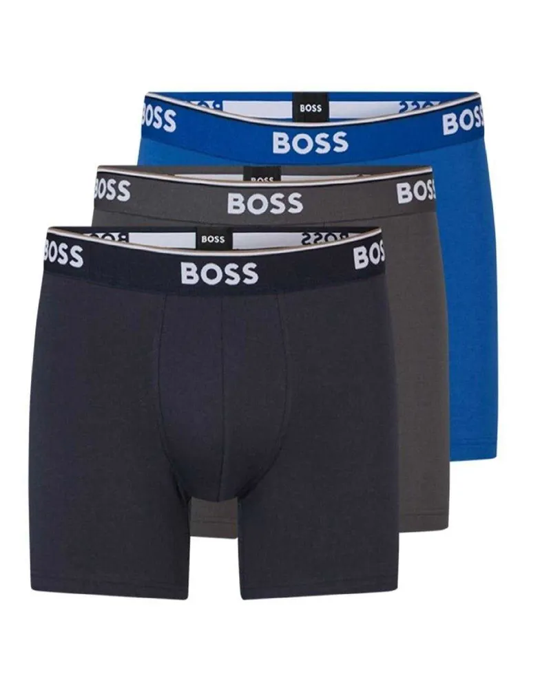 HUGO BOSS Boxershorts für Herren (3er-Pack) (Marine/Blau/Grau Marineblau