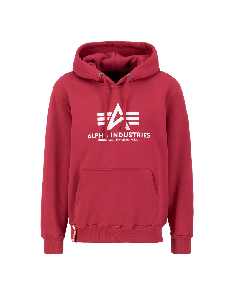 Alpha Industries Basic Big Logo Hoodie Rot