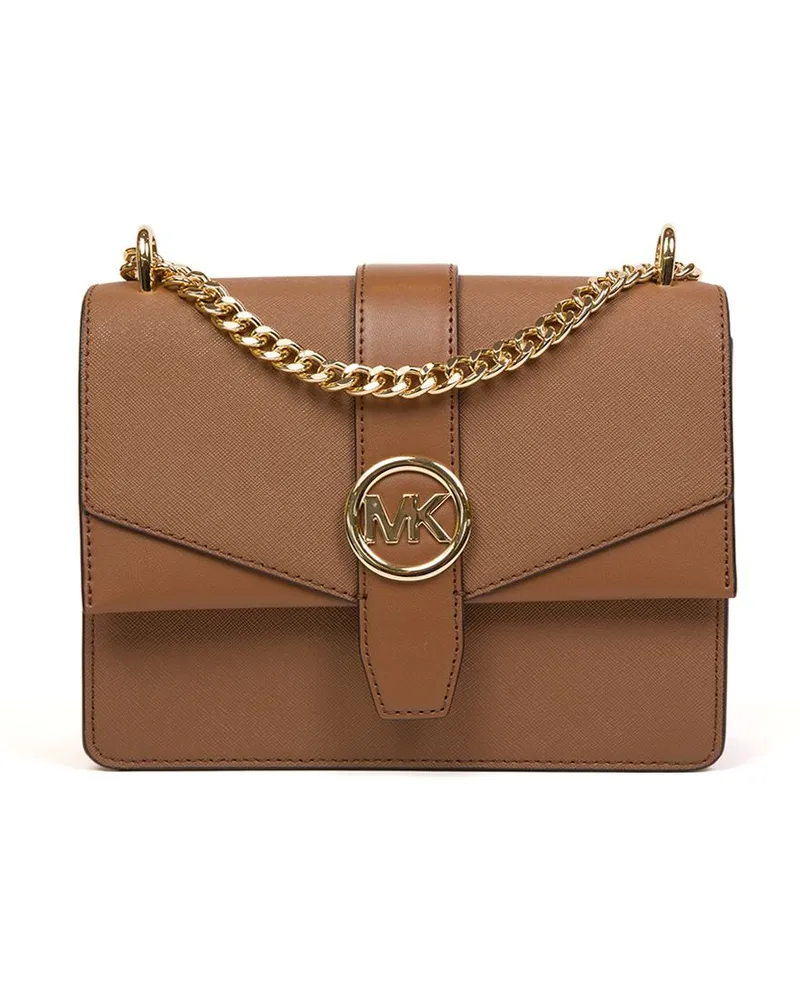 Michael Kors Greenwich Kleine Klapp-Crossbody-Tasche - Braun Braun
