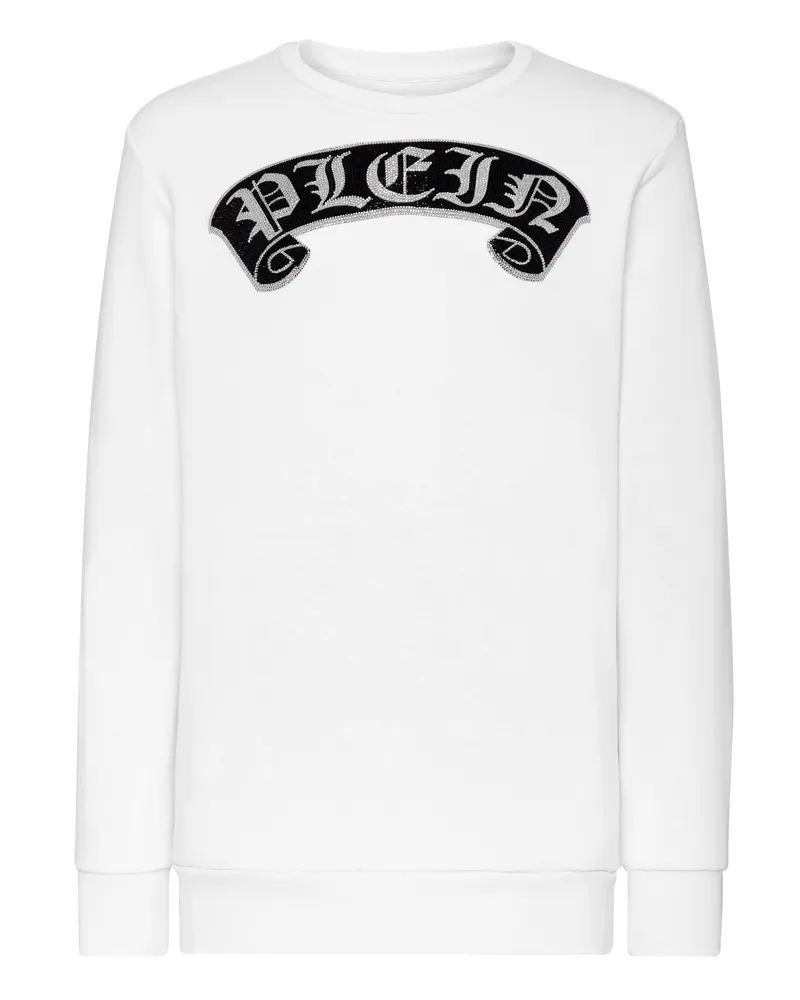 Philipp Plein Sweatshirt Gothic Plein Weiß