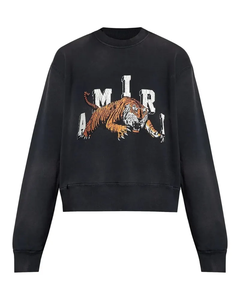 Amiri Vintage Tiger Schwarzes Sweatshirt Schwarz