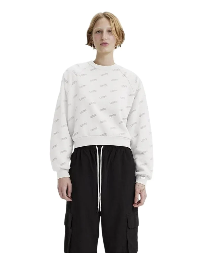 Levi's Sweatshirt für Damen, Rundhalsausschnitt (Leuchtend Weiß Weiß