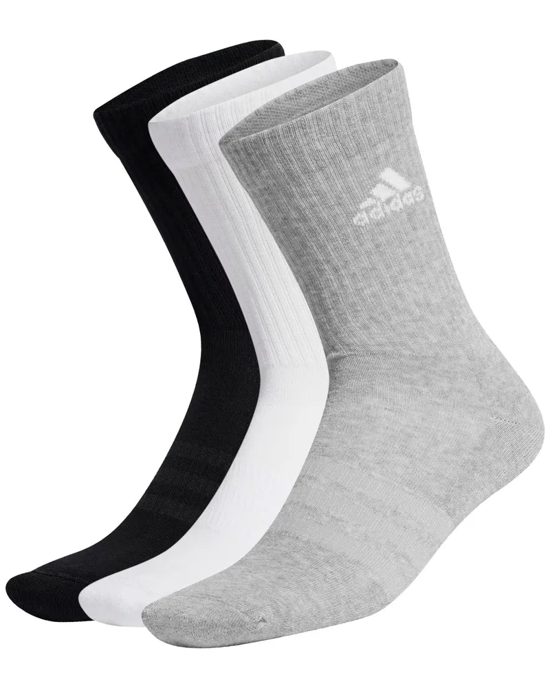 adidas Herren gepolsterte Crew-Socken, 3er-Pack Mehrfarbig