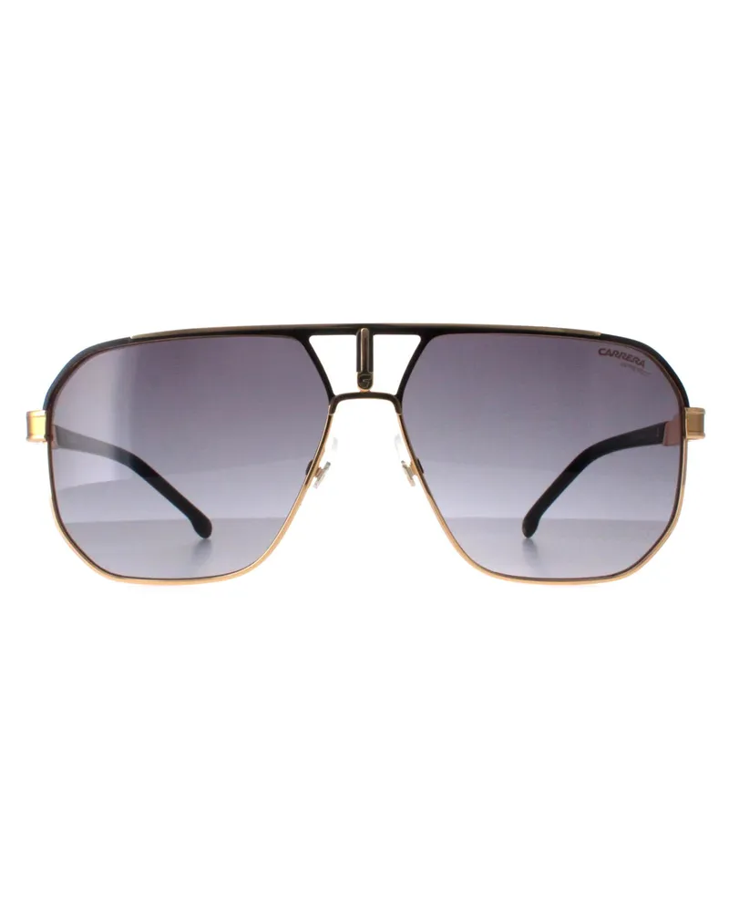 Carrera 1062/S SAO 9O mattschwarze und goldfarbene Sonnenbrille mit grauem Farbverlauf Gold
