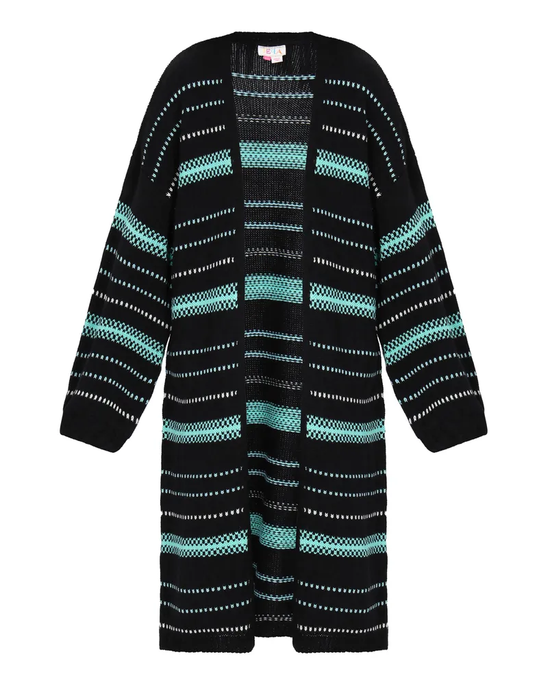 IZIA Strickjacke Frauen schwarz aqua Schwarz