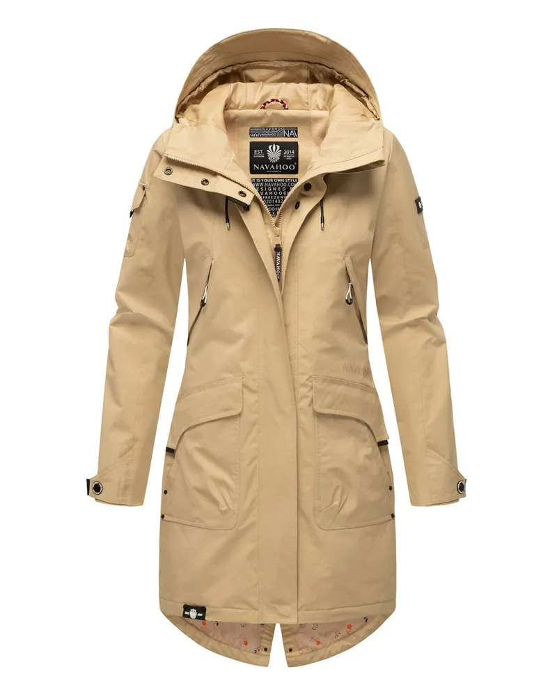 NAVAHOO Damen Parka Pfefferschote – Leicht, Stylisch & Funktional Beige