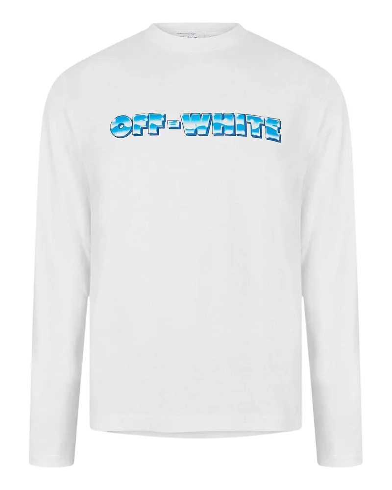 OFF-WHITE Off White - T-Shirt für Herren, Langärmlig (Weiß Weiß