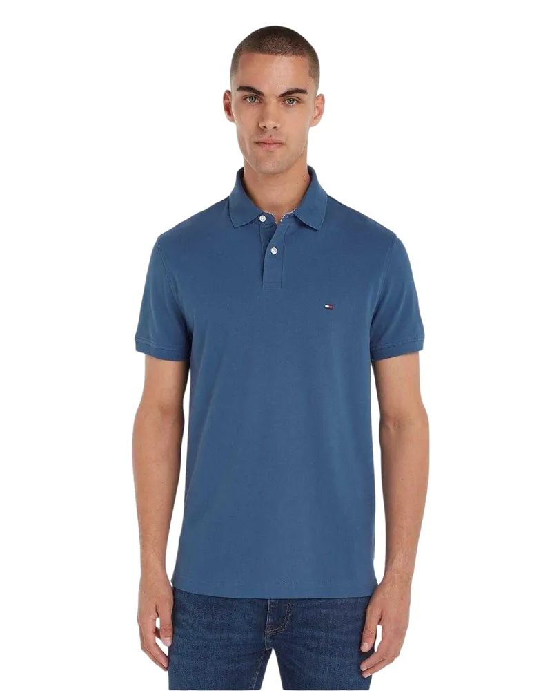 Tommy Hilfiger 1985" Poloshirt für Herren (Ägäisches Meer Mittelblau