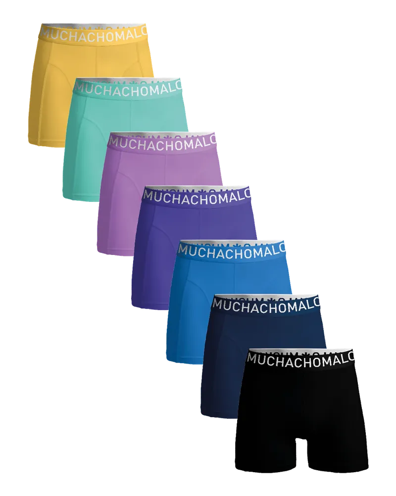Muchachomalo Herren Boxershorts – 7 Stück – Herren Unterhosen Mehrfarbig