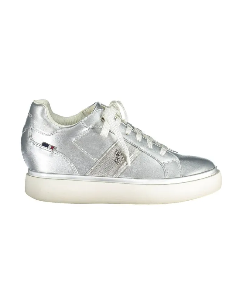 U.S. Polo Assn.  Leder‑Lowtop‑Sneaker - Silber Silber