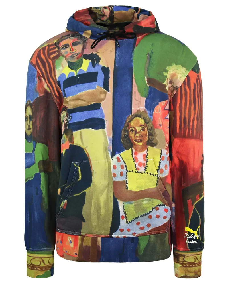 Puma x Kidsuper Studios Langarm Pullover Mens Printed Hoodie 530407 02 Mehrfarbig