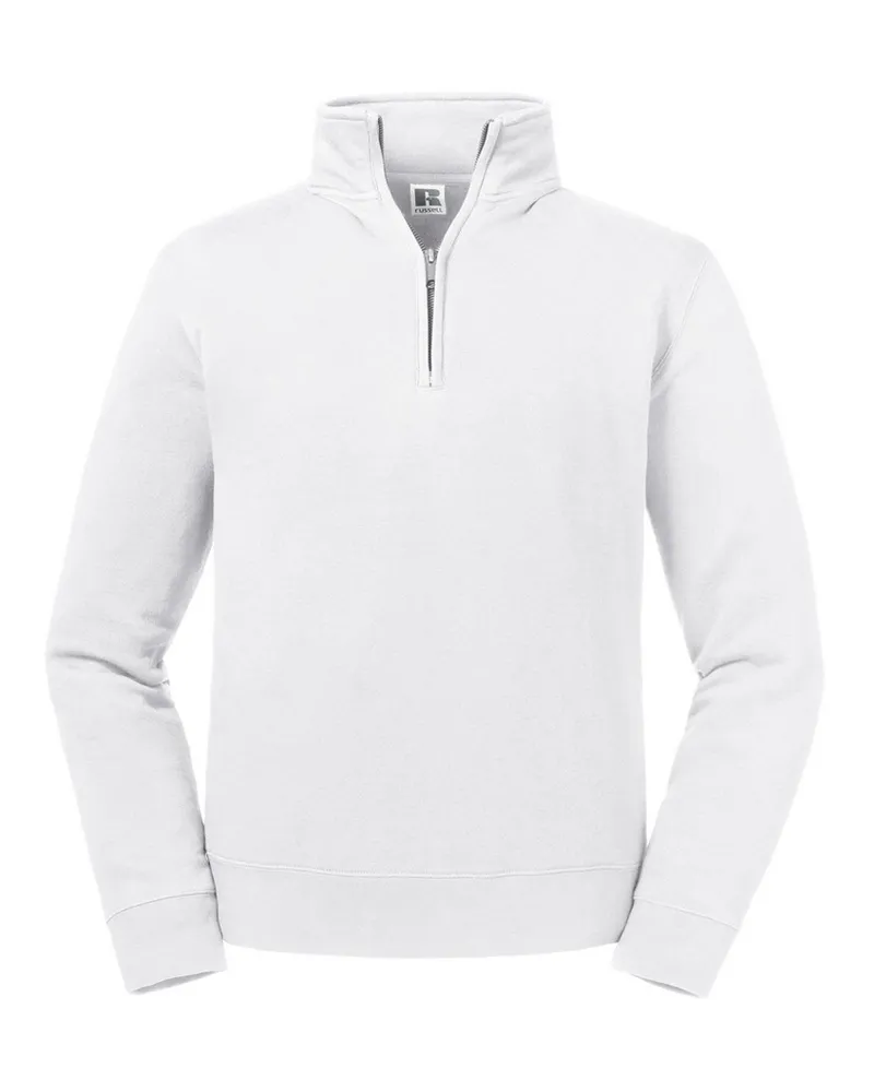 Russell Athletic Russell Herren Authentic Zip Neck Sweatshirt (Weiß Weiß