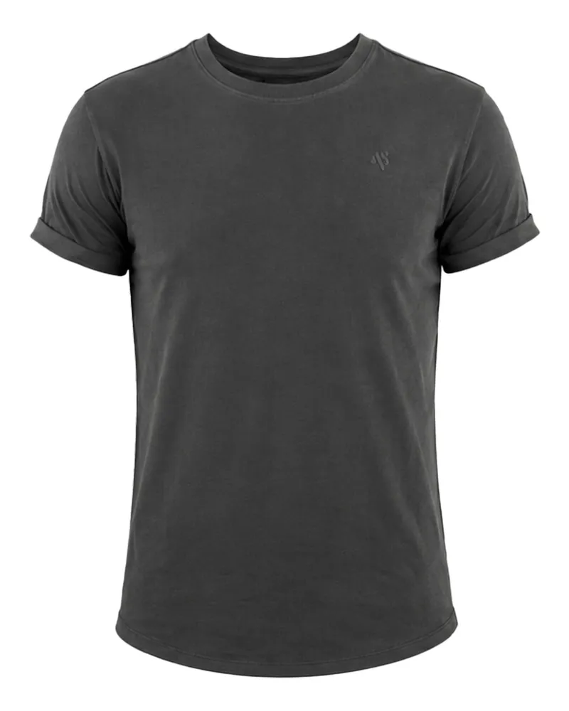 Alessandro Salvarini Herren T-Shirt AS-318 – 100% Baumwolle, Rundhals, weiches Material Grau