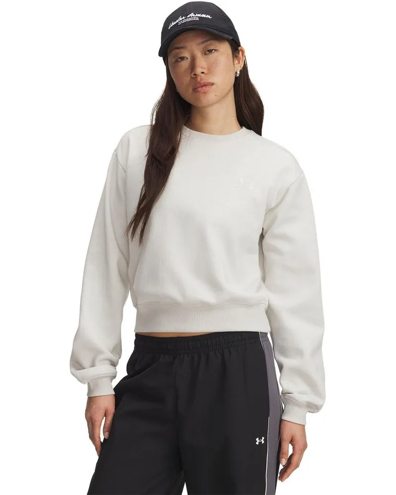 Under Armour Vida" Kurzes Sweatshirt für Damen, Fleece (Weiß Weiß