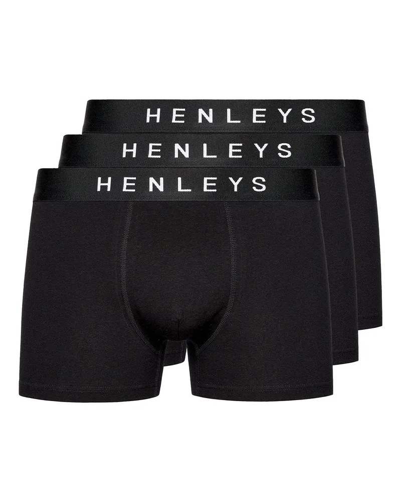 Henleys Coalink" Boxershorts für Herren(3er-Pack) (Schwarz Schwarz
