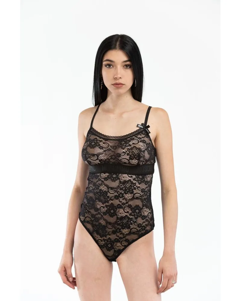 Moschino Schwarzer Polyamid-Body Schwarz