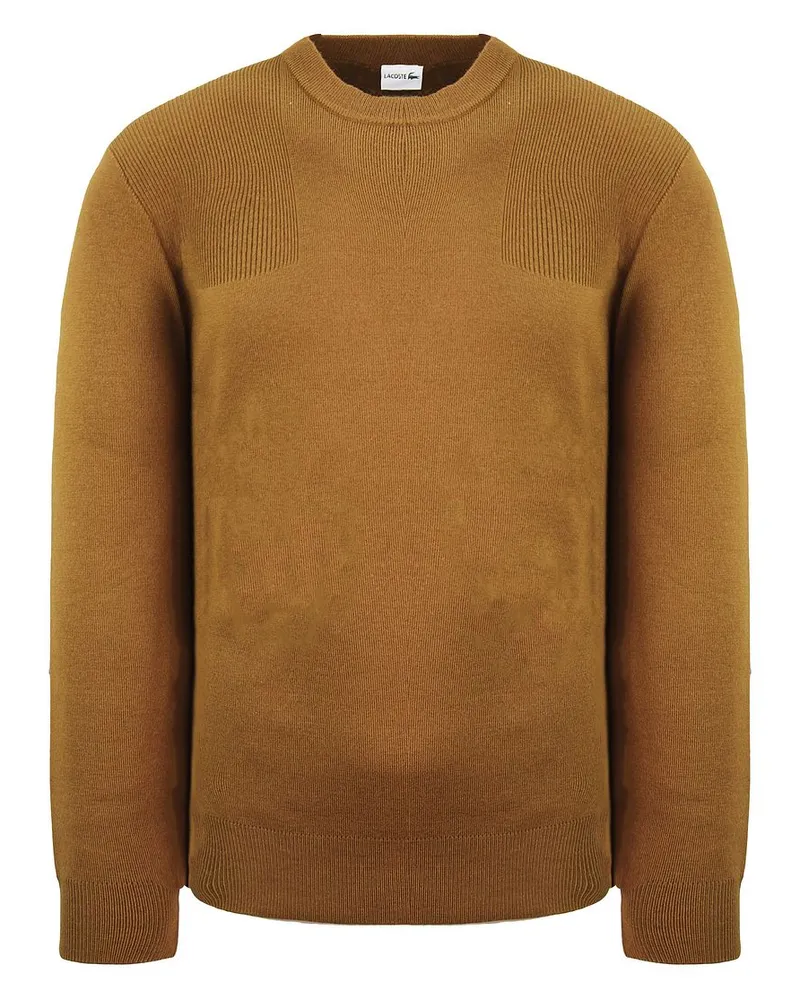 Lacoste Plain Mens Brauner Pullover Braun