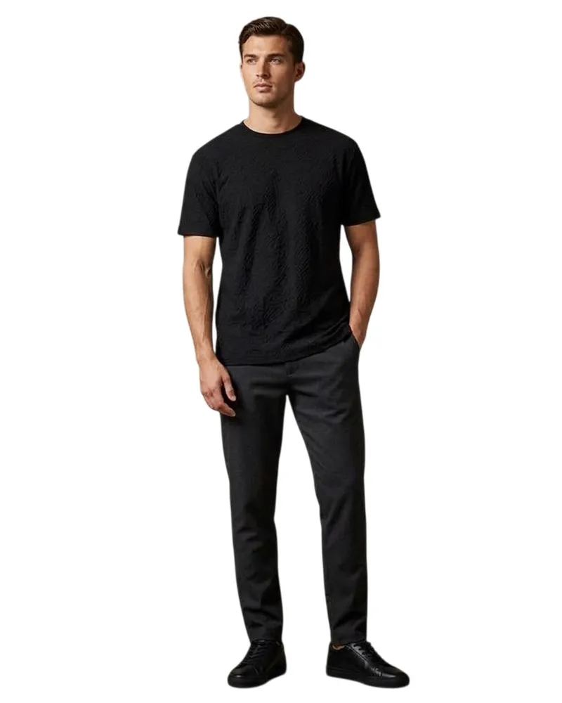 Armani Exchange T-Shirt für Herren, Rundhalsausschnitt, Regulär (Schwarz Schwarz