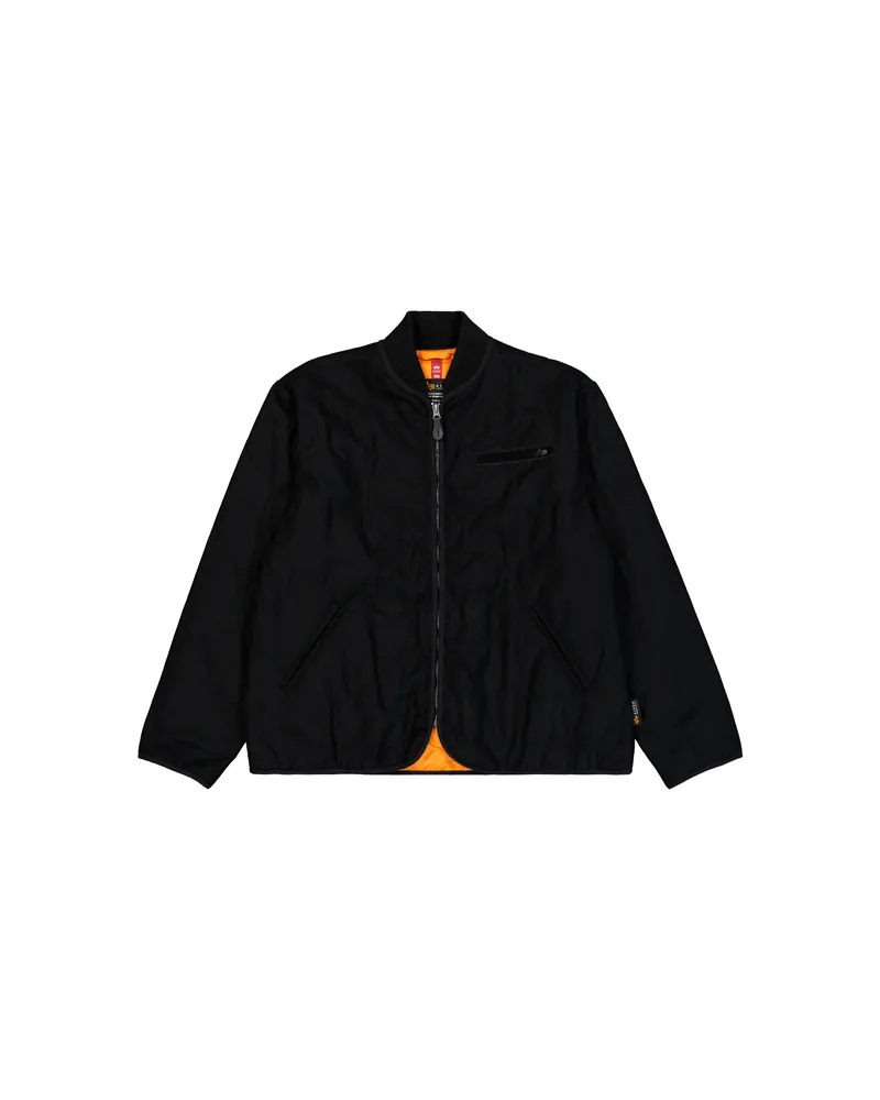 Alpha Industries Quilted Liner Wool Outdoor Jacket Schwarz