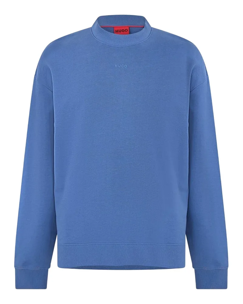 HUGO BOSS Sweatshirt für Herren, Baumwolljersey, Leger, leger (Mittelblau Mittelblau