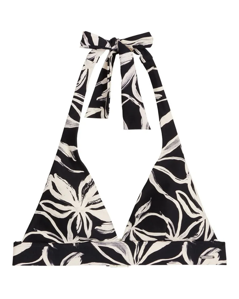 Marc O'Polo Marc O'Polo Damen Triangel-Bikini-Top Abstract FloralTriangle Top, Dreiecks‑Bikini‑Top, Triangel Bikini Schwarz