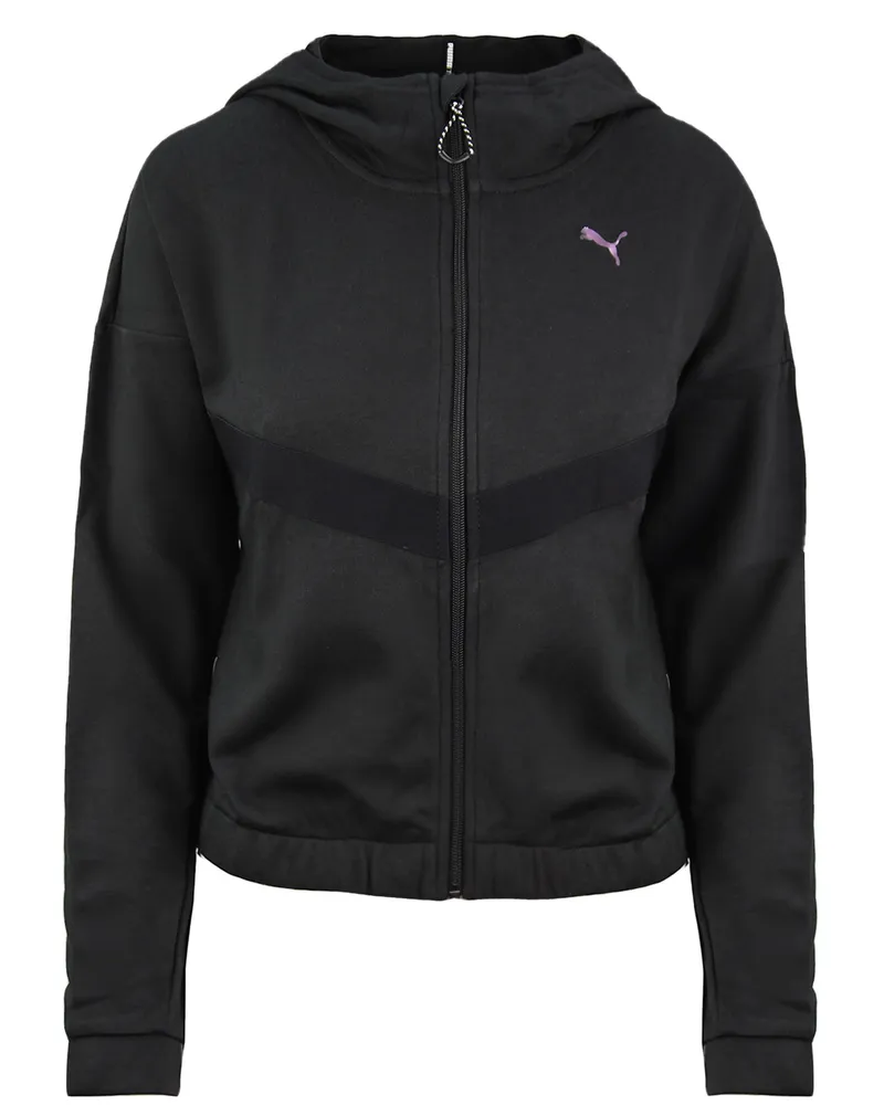 Puma Reißverschluss up Frauen schwarzer Hoodie Schwarz