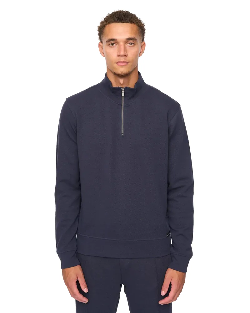 Duck and Cover Slellmoore" Sweatshirt für Herren, mit kurzem Reißverschluss (Marine Marineblau