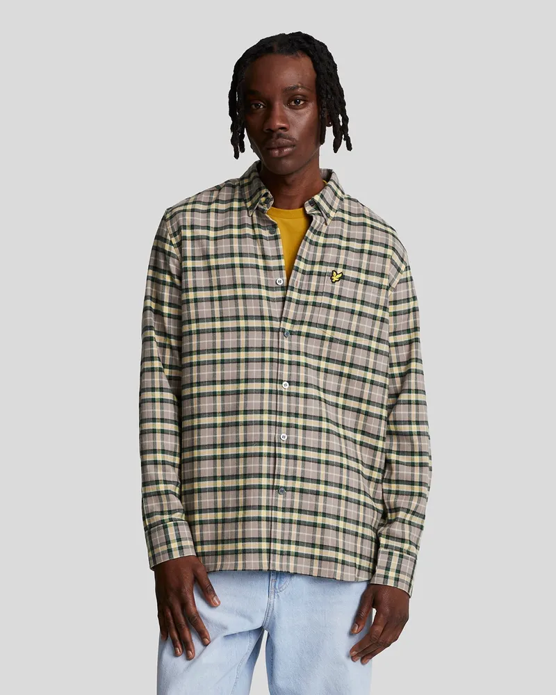 Lyle & Scott Kariertes Flanellhemd für Herren in Grün Grün