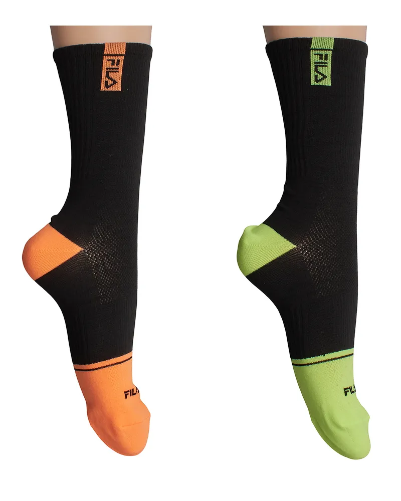 Fila Pack-2 Lange Fahrradsocken F2524 für Herren und Damen Mehrfarbig