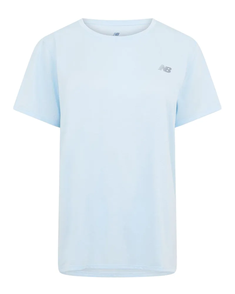 New Balance Oberteil für Damen, Rundhalsausschnitt, Athletisch, Regulär (Blau Blau