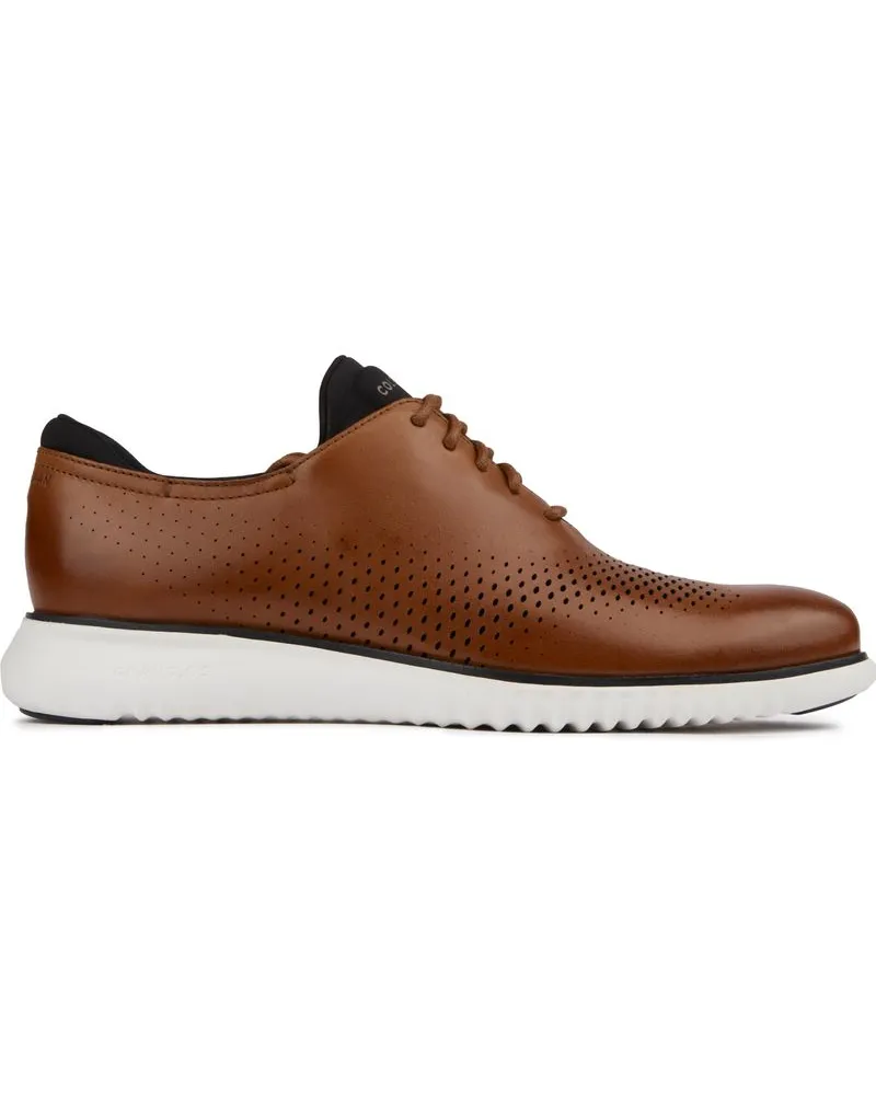 COLE HAAN Zerogrand Laser Wingtip Schuhe Cognac