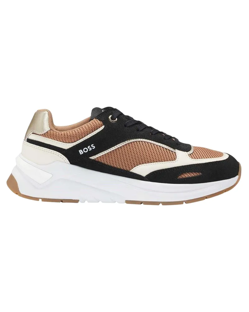 HUGO BOSS Skylar" Sneaker für Damen, Wildleder (Mittelbeige Orange