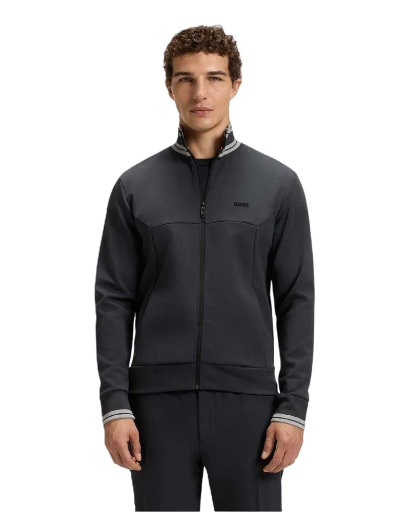 HUGO BOSS Trainingsjacke für Herren, Regulär, Langärmlig (Dunkelblau Blau