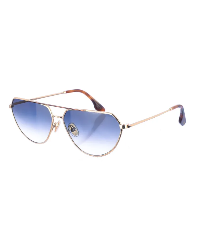 Victoria Beckham Metall-Sonnenbrille mit rechteckiger Form VB221S Damen Dunkelblau