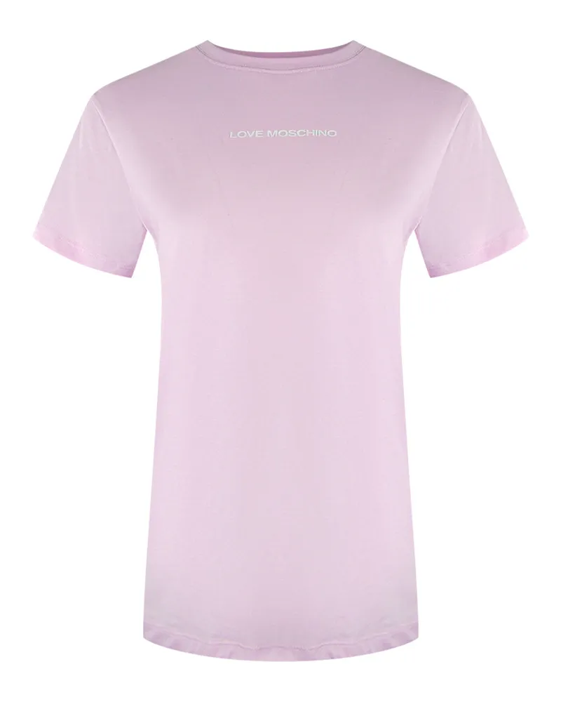 Moschino T‑Shirt mit auffälligem Love Moschino-Logo - Rosa Rosa