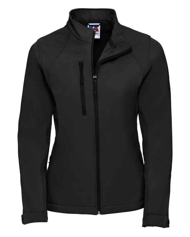 Russell Athletic Russell - Softshelljacke 3 Lagen für Damen (Schwarz Schwarz