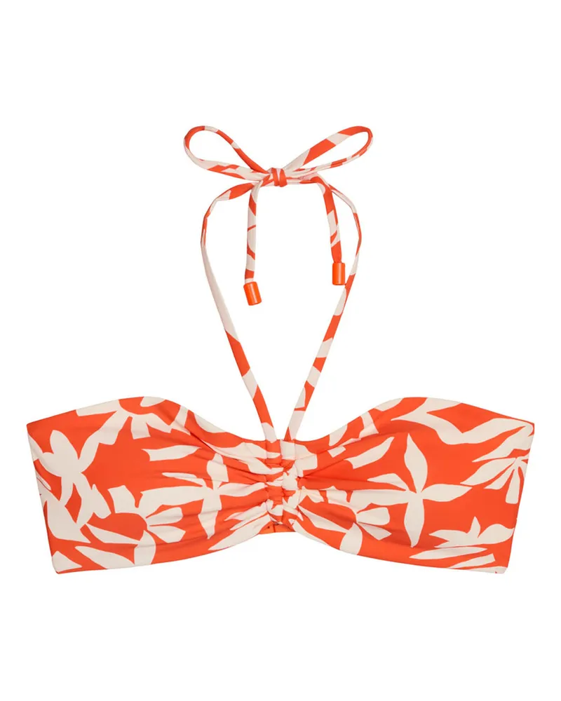 Marc O'Polo Marc O'Polo Damen Triangel-Bikini-Top Firecracker FloralTriangle Top, Dreiecks‑Bikini‑Top, Triangel Bikini Orange