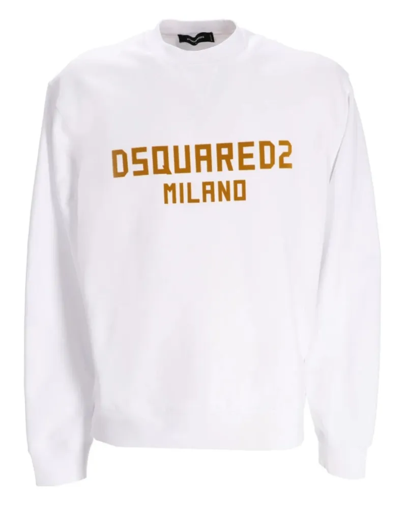 Dsquared2 Milano Logo Cool Fit Weißes Sweatshirt Weiß