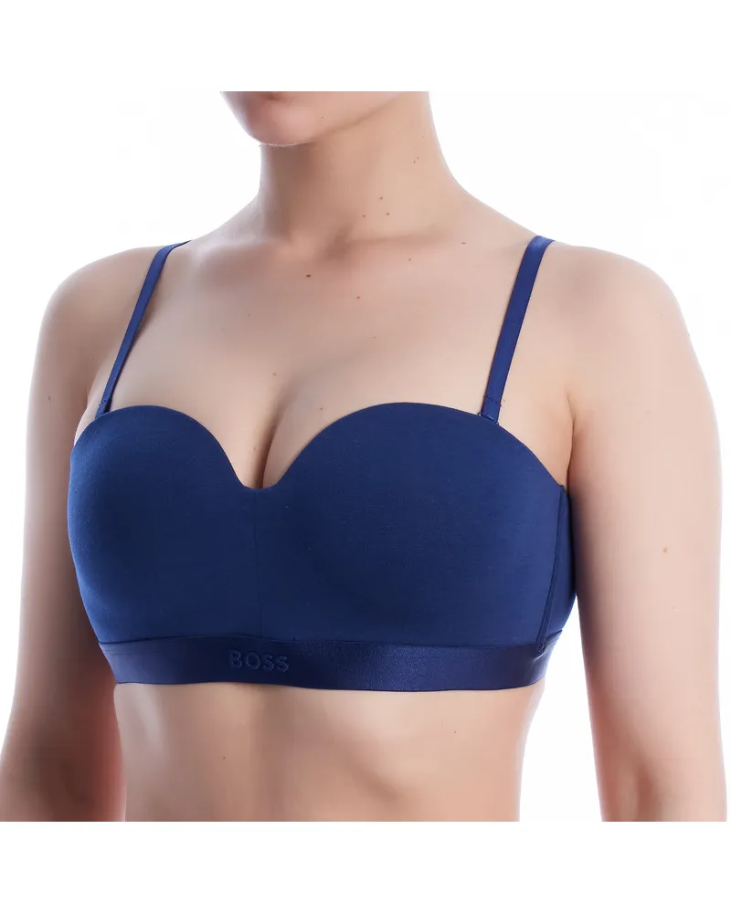 HUGO BOSS Damen Elastischer Baumwoll-Balconette-BH 50520415 Blau