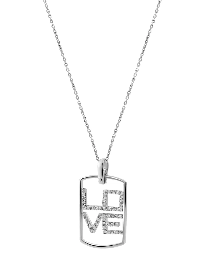 Orphelia Damen-Anhänger Sterling-Silber 925 mit Kette – Weiß ZH-4368 Weiß