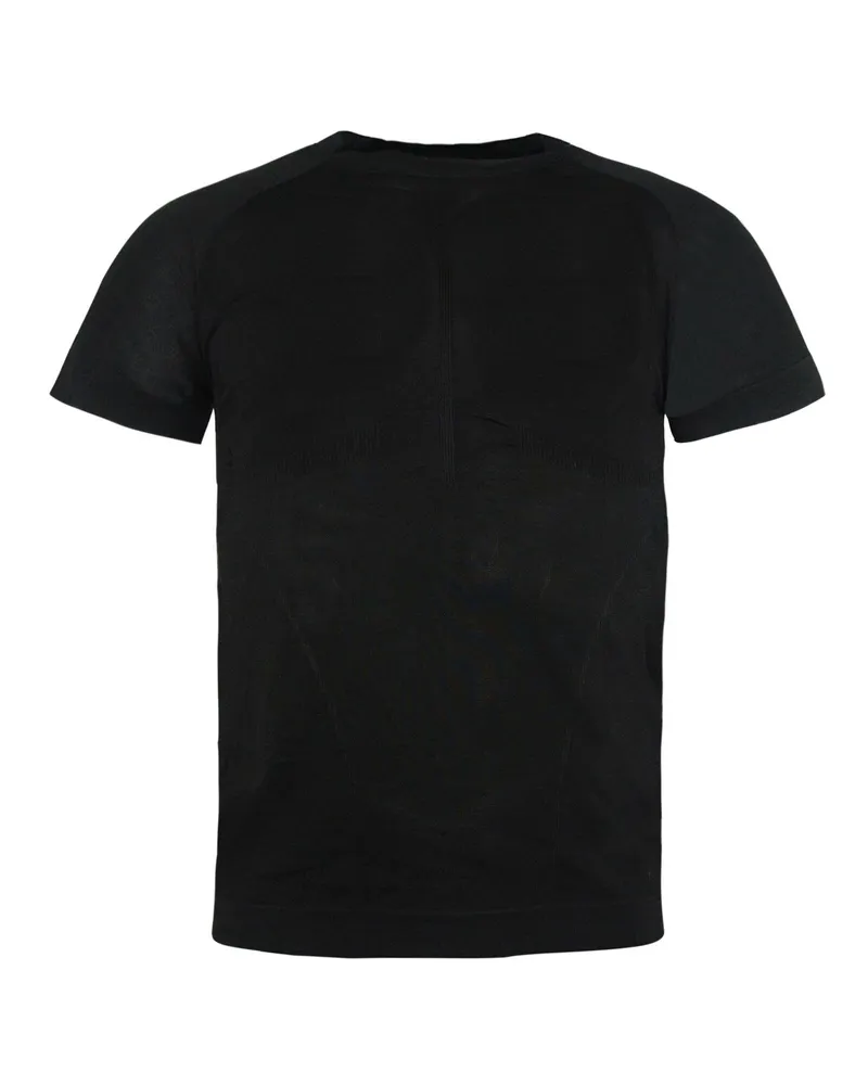 Diadora nahtloser Herrenschwarz-T-Shirt Grau