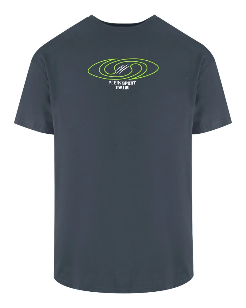 Philipp Plein Spiral Logo Dunkelgraues T-shirt Anthrazit