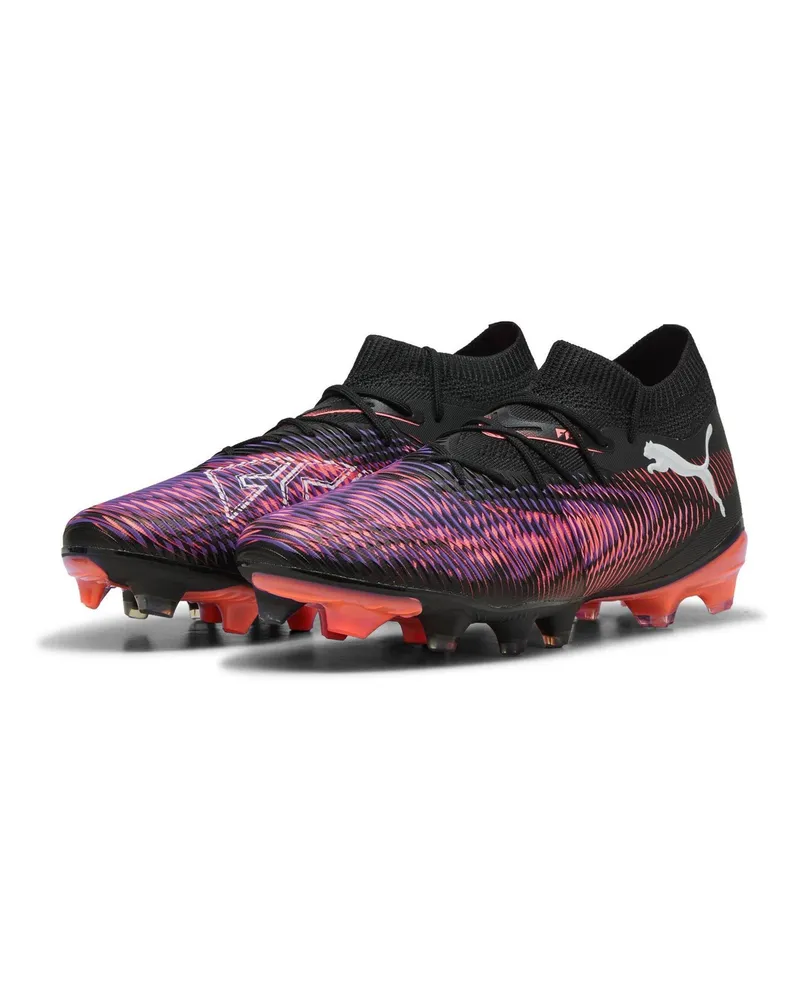 Puma Damen Future 8 Match Schnürsenkel Fußballschuhe für Kunstrasen (Schwarz/Lila Schwarz