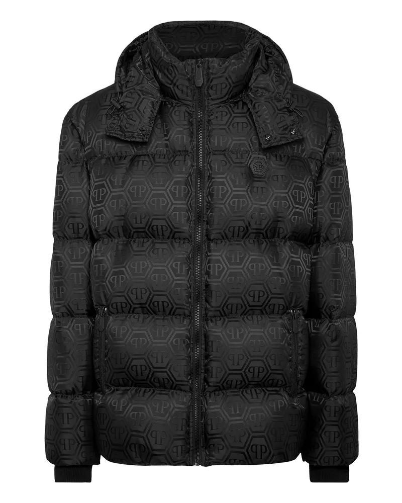 Philipp Plein Bomberjacke mit Monogramm - Schwarz Schwarz